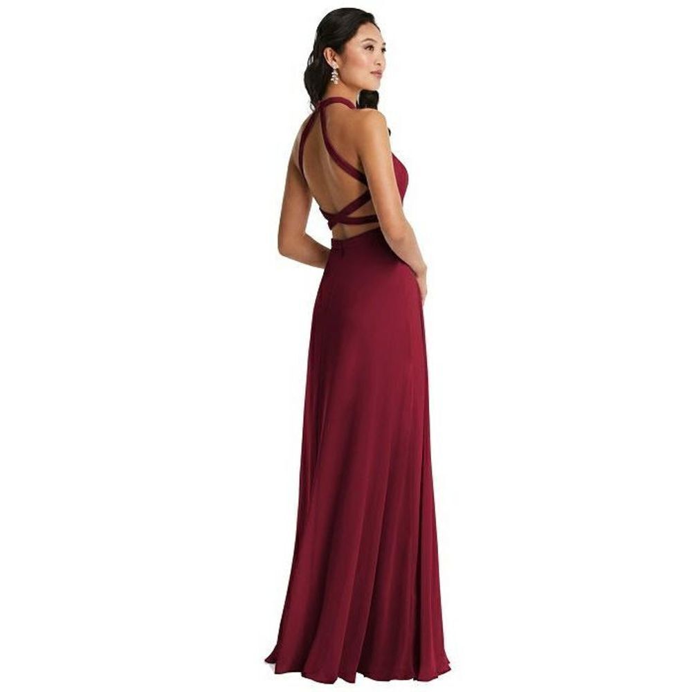 Dessy Collection Crisscross Open Back Dress